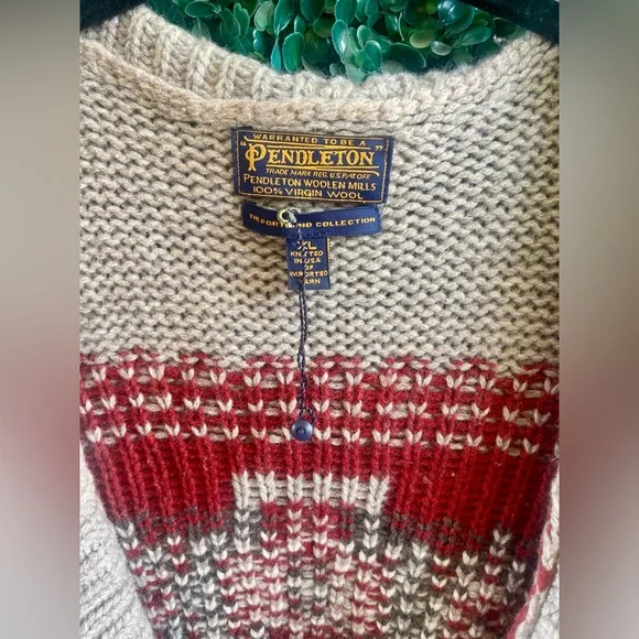 Free People & Pendleton Jace Cable Cardi Size XL - Picture 3 of 7